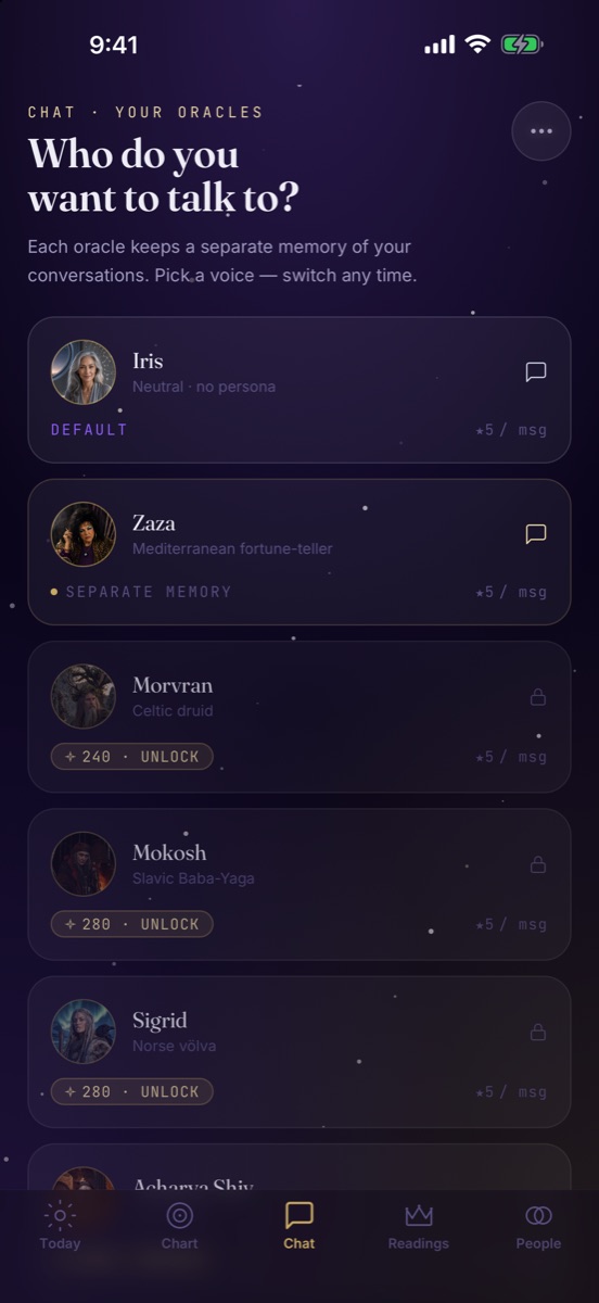Luxtra app screen